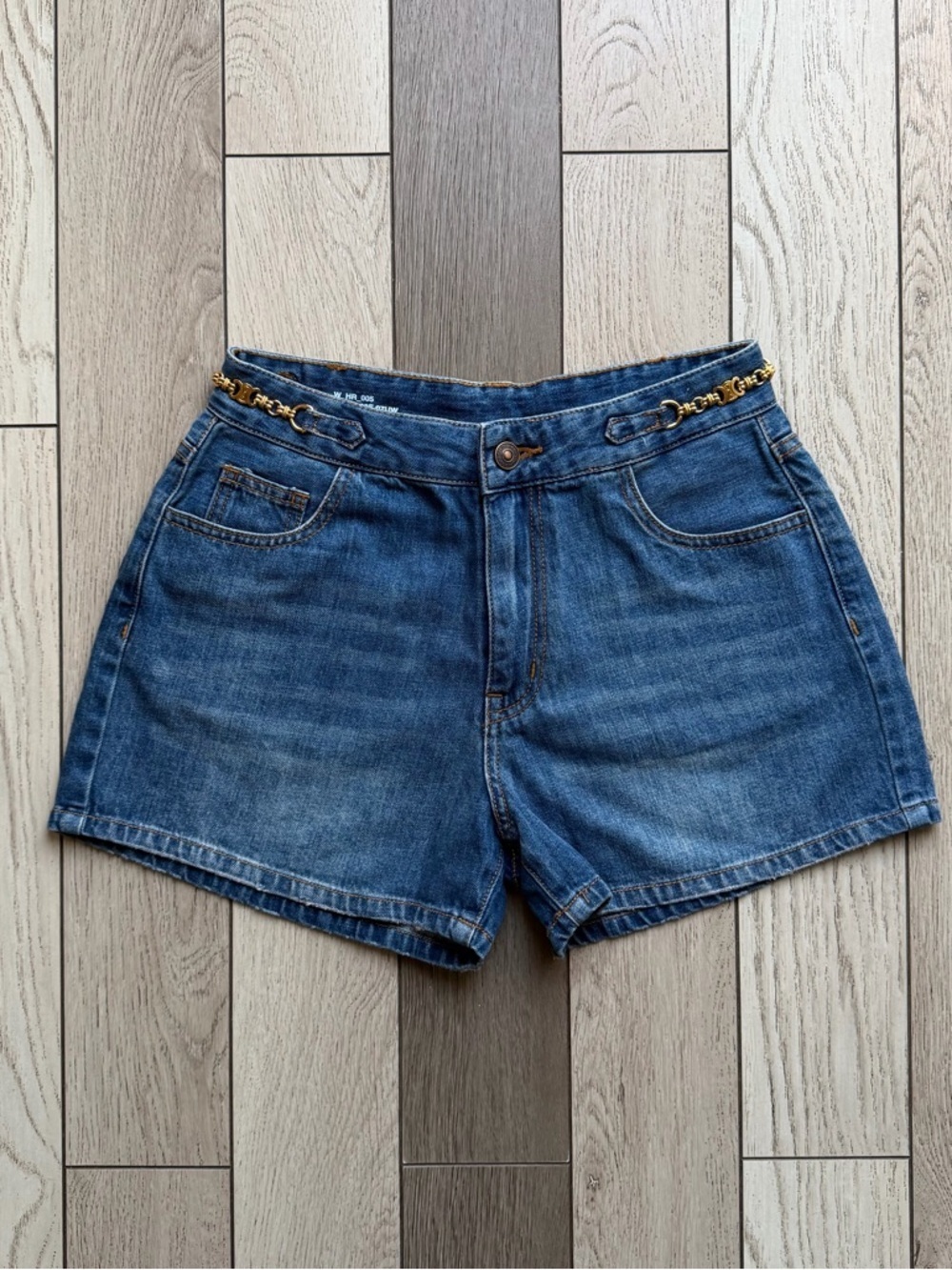 Denim High-Rise Women's Shorts in Blue size S